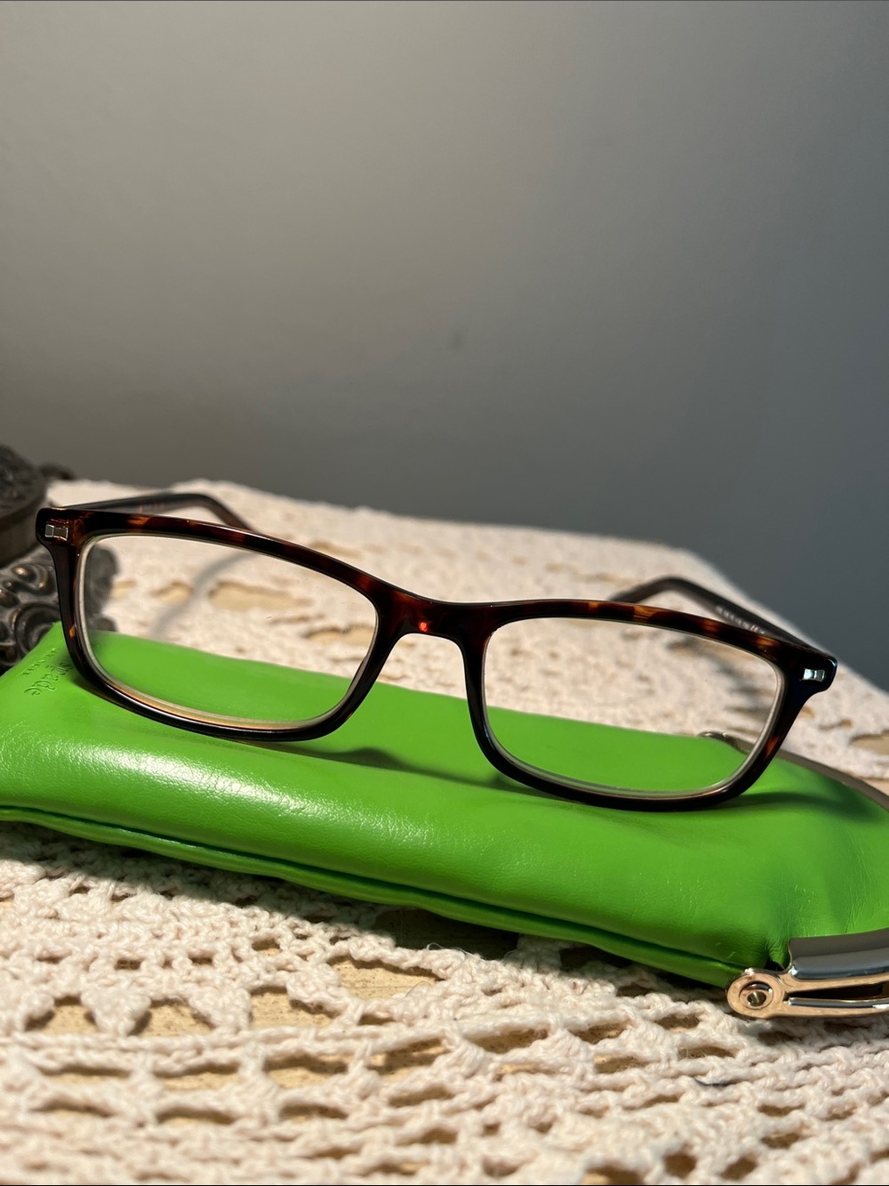 Kate Spade Jodie Readers  +1.50 Tortoiseshell Signature Bright Green Case - Picture 12 of 12